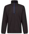 RG452 TRF691 Regatta Navigate Half Zip Fleece Black / new royal blue colour image